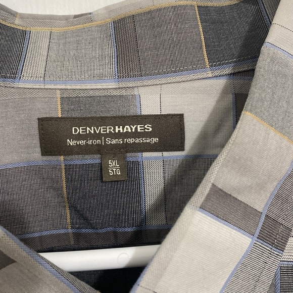 New Denver Hayes. Never Iron Men’s Long Sleeve Button Down Size 5XL ( 92 A ) - Picture 3 of 4